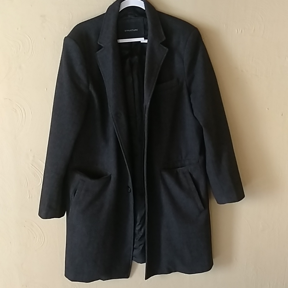 Structure Mens medium single breasted peacoat
